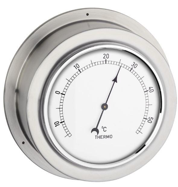 Thermomètre mécanique 'Ensemble Marine' - Boîtier inox - Température de -10° à +50°C - Réf. #0382t_0
