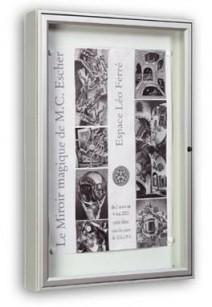 Vitrine d'affichage 1000 battante - aluminium anodisé ou peint - dimensions jusqu'à 1000 x 2010 mm_0