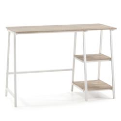 VS Venta-stock Bureau Lisboa Blanc, Table pour PC, Style Industriel, 105 cm Longueur - blanc Bois manufacturé I20054_0