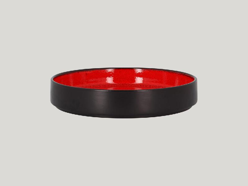 ASSIETTE CREUSE ROND ROUGE PORCELAINE Ø 23 CM FIRE RAK