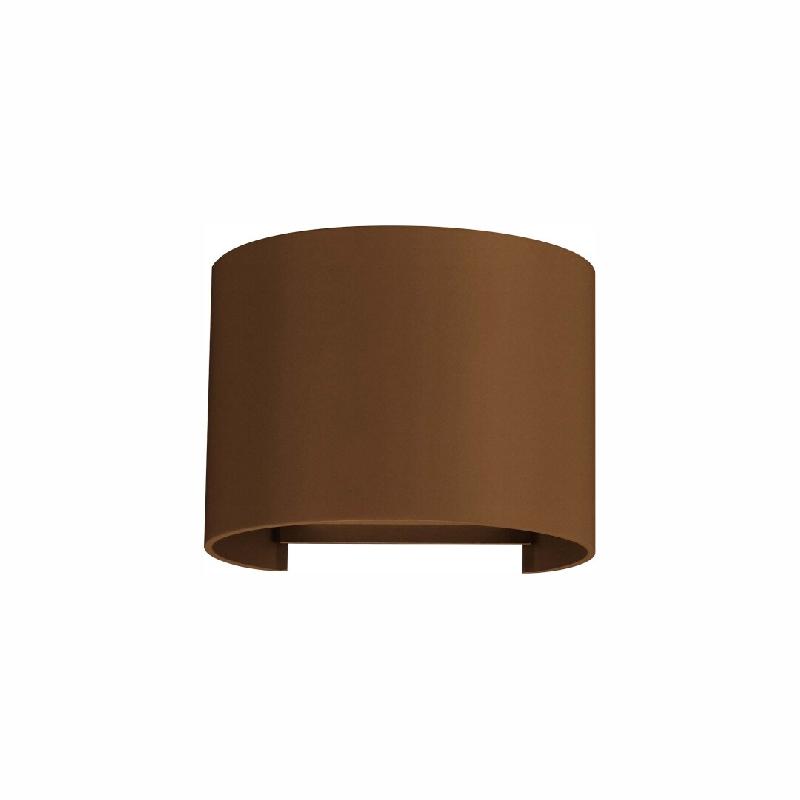 Applique murale LED Lek R 6,8W, orientable 0-120°, 2700K, texture Corten, IP54, usage intérieur et extérieur par Beneito & Faure. Design moderne. -_0
