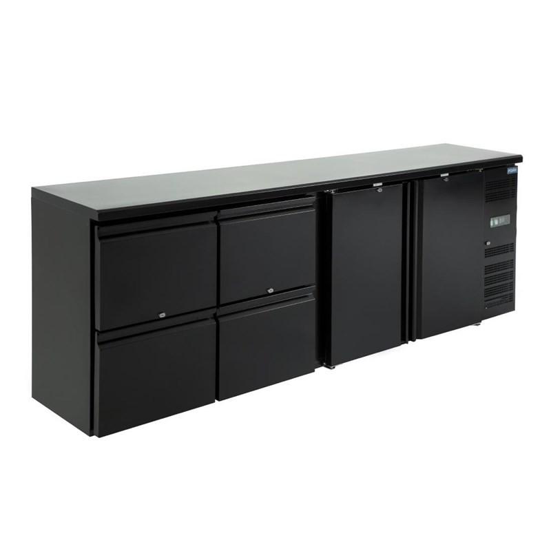 Arrière-bar Série U 2 portes et 4 tiroirs GL456 Polar_0