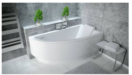 BAIGNOIRE D'ANGLE ORIEGO 140 CM DROITE AVEC TABLIER_0