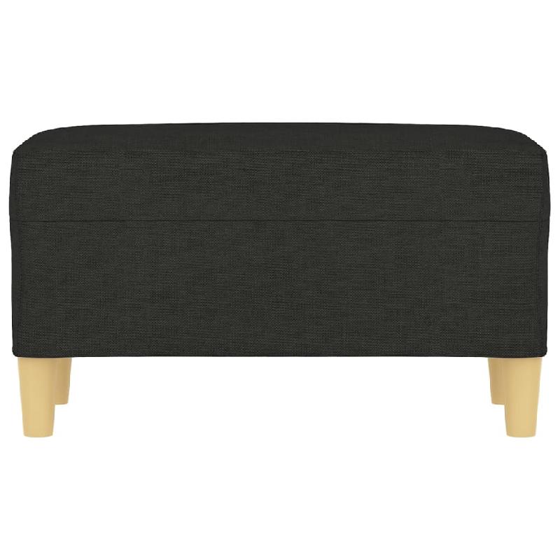 Banc banquette 70 x 35 x 41 cm - tissu noir - rembourrage mousse - multifonctionnel_0