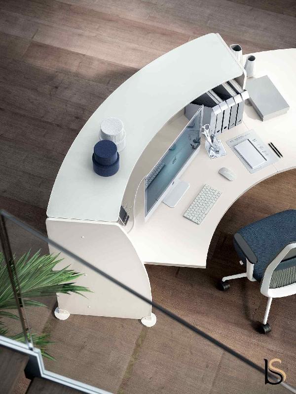 Banque d'accueil Glass avec accès PMR - Quadrifoglio - Droite_0