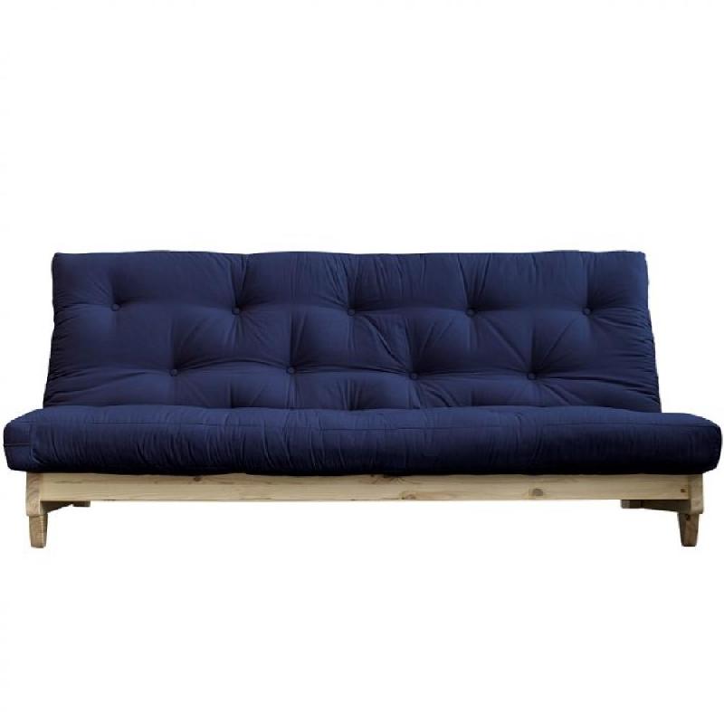 BANQUETTE CONVERTIBLE FRESH PIN COLORIS MARINE COUCHAGE 140*200 CM._0