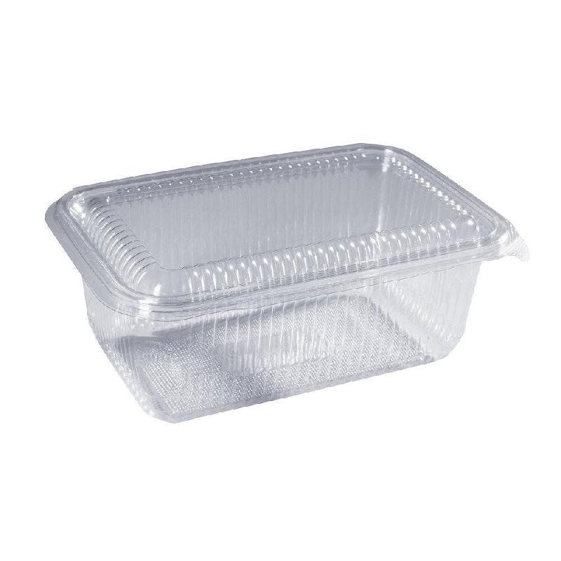 Barquette fraîcheur hermétique avec couvercle à charnière 1000ml - 17.3x10.7x6.82cm - par 50 - Transparent PET_0