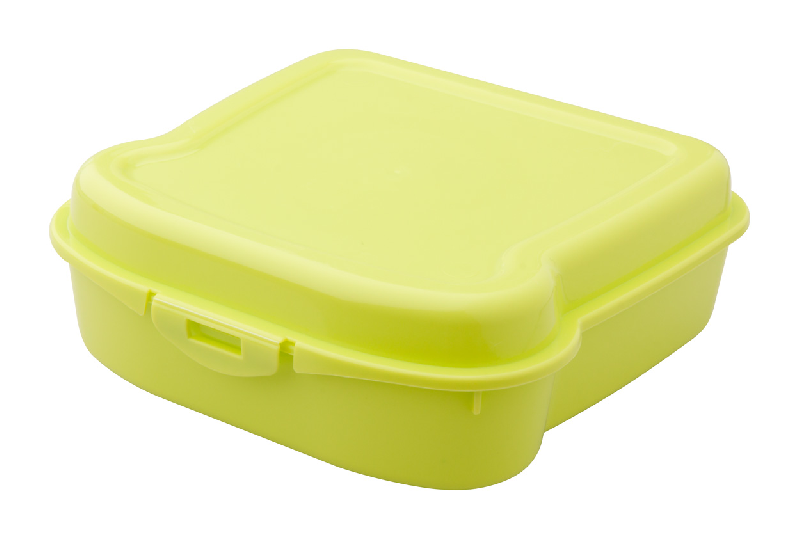 Boîte lunch en plastique préformé - 450 ml - Couleur verte - Poids 46 g_0