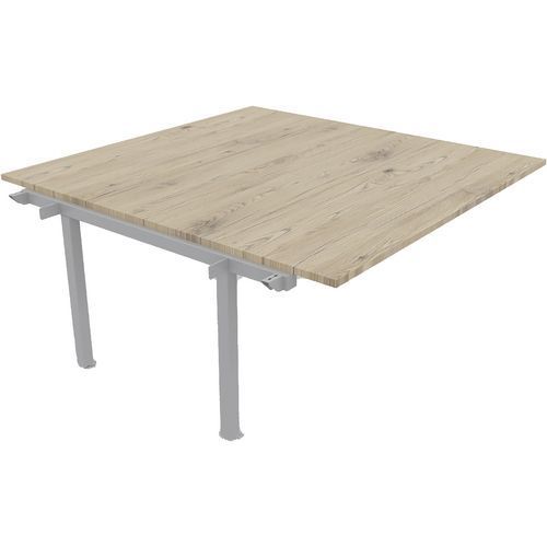 BUREAU L160XP165 CM ÉP.25MM PIED CARRÉ CHÊNE BRUNSWICK/ALU - EOL