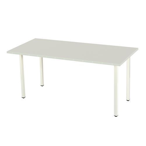 BUREAU STANDARD 160 X 80 X 75 CM DESIGN DROIT GRIS CLAIR