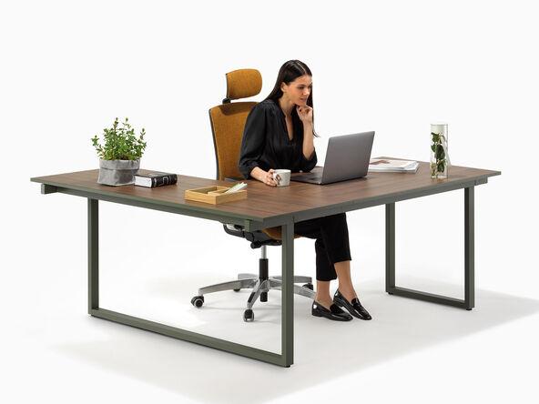 Bureau de direction Be1 avec retour pour un large espace de travail_0