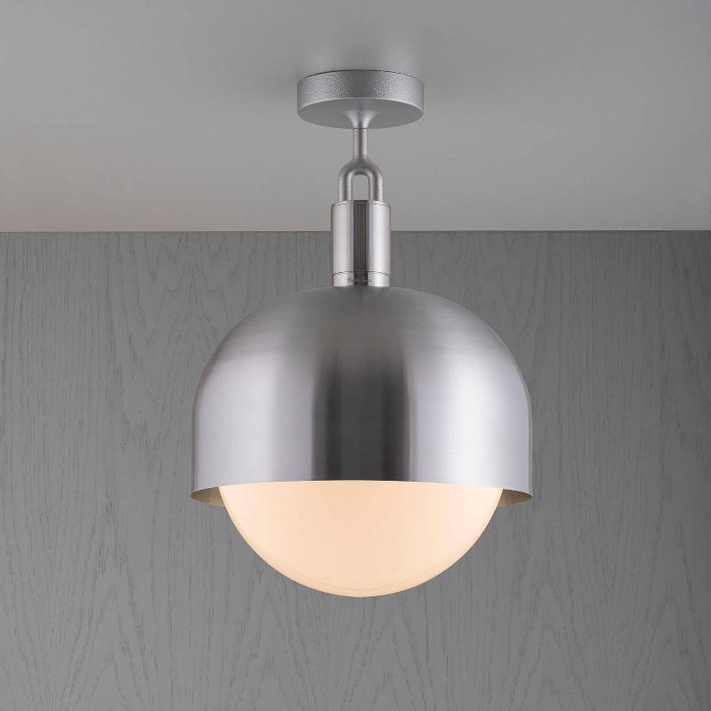 BUSTER + PUNCH FORKED PLAFOND ACIER/OPALE Ø 34CM