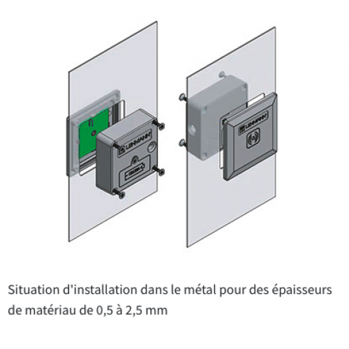 CACHE AVANT POUR SERRURE ÉLECTRONIQUE À BADGE MIFARE - PORTE MÉTALLIQUE LEHMANN