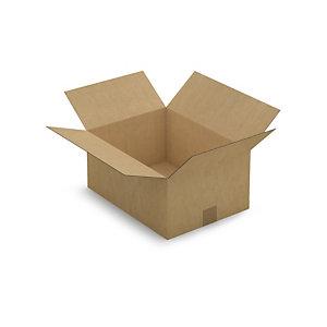 CAISSE CARTON BRUNE SIMPLE CANNELURE RAJA 39X29X18 CM