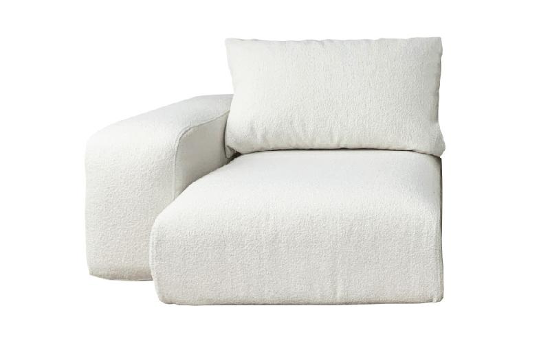 Canapé bâtard 1 place Cyclade 110 cm G/D - Home Spirit - 100% mousse - Déhoussable_0