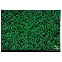 CARTON À DESSIN ANNONAY AVEC ÉLASTIQUES 32X45 CM - POUR FORMAT A3 - VERT - LOT DE 10