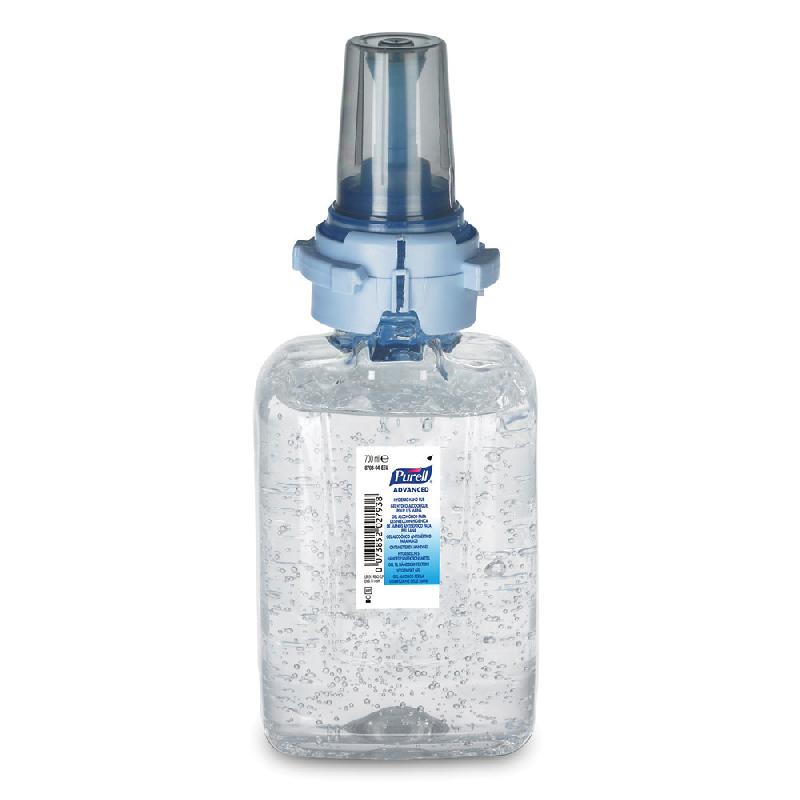 CARTOUCHES GEL HYDROALCOOLIQUE POUR DISTRIBUTEUR MANUEL PURELL 700 ML, LOT DE 4