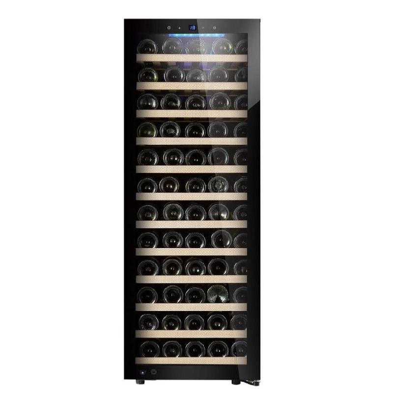 Cave à vin professionnelle noire vitrée - 80 bouteilles | GGM - WKM200S-1N_0