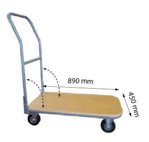 Chariot manuel 250 kg - Plateaux bois MDF 14 mm - WP25R/1 - Dossier repliable_0