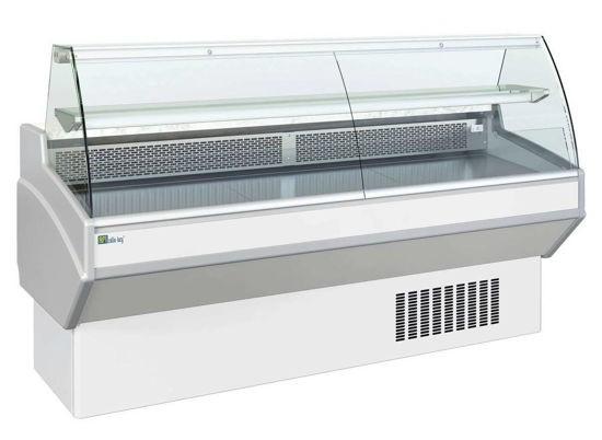 Comptoir d'exposition Bombé Froid ventilé 3P 2500x1054mm AFI - Blanc_0