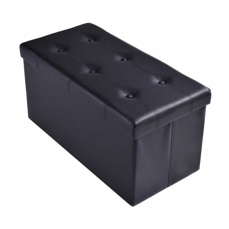 Costway Tabouret De Cube Pouf Pliable Banc Coffre Rangement Boite