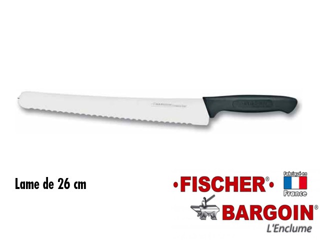 COUTEAU GÉNOISE COURBE DE 26 CM HACCP