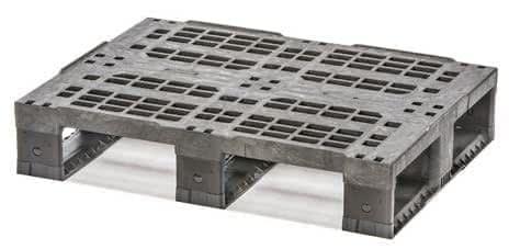 Demi-palette Europe en plastique - légère, 500 kg sur racks, 3 semelles_0