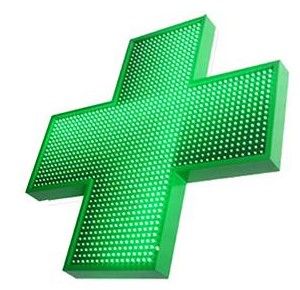 Easy led 1300 sf - enseigne pharmacie - sarl identy sign - dimensions : 1300 x 1300 mm_0