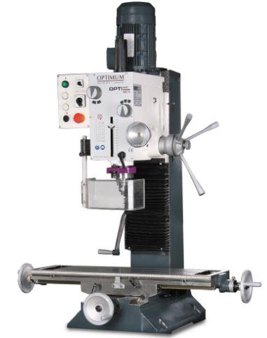 Fraiseuse Optimum MB 4 (400 V) - Perceuse-fraiseuse universelle de précision avec boîte mécanique 12 vitesses_0