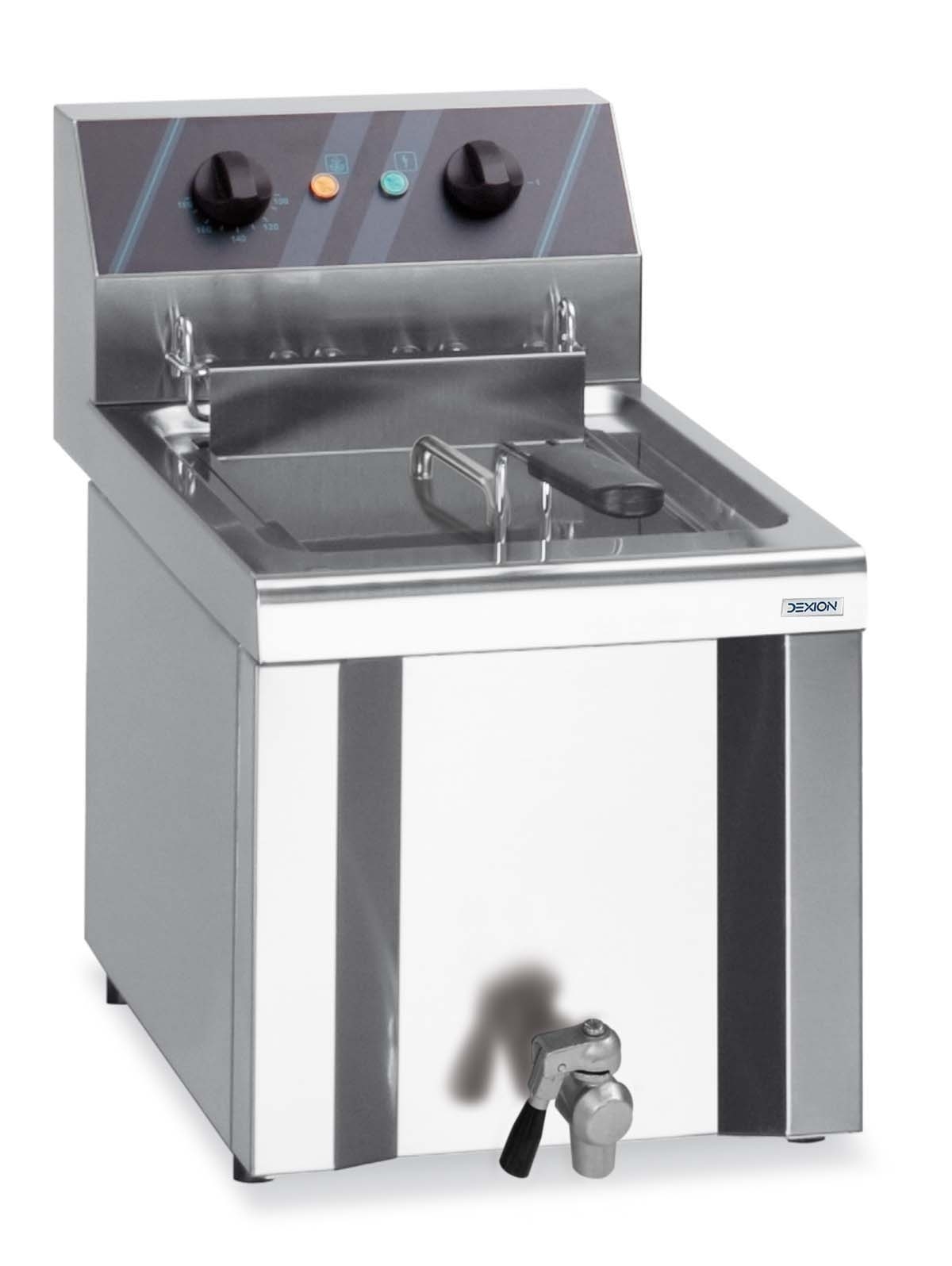 FRITEUSE ÉLECTRIQUE PROFI 8 L AVEC ROBINET DE PURGE, 400 V
