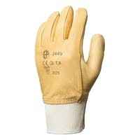 GANTS cuir fleur vachette HYDROFUGE protege artere beige (2450) norme 2121_0