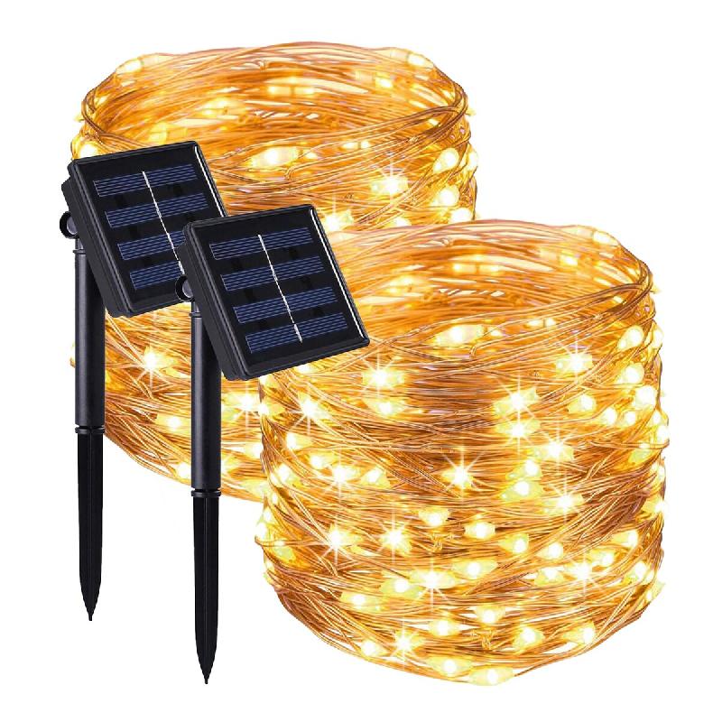 Lumisky 2 Guirlande solaires SKINNY 100 LED 11,5M Cuivre Cuivre - cuivre 3666162012670_0
