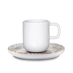 MEDARD DE NOBLAT 6 tasses et soucoupes à café Braise Médard de Noblat - 3014152010210_0