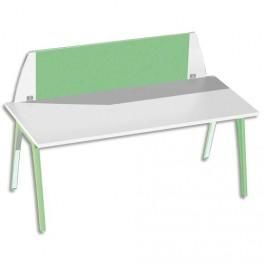 MTI CLOISON BLANC VERT SIMPLE MT6 CONCEPT HAUTEUR 40, LONGUEUR 145 CM