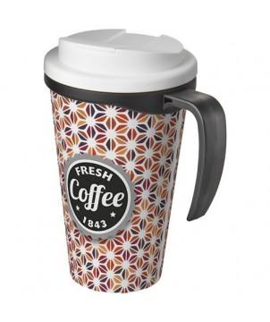 MUG ISOLANT BRITE-AMERICANO GRANDE 350ML AVEC COUVERCLE ANTI FUITE - BLANC - GOBELETS ET MUGS PERSONNALISÉS
