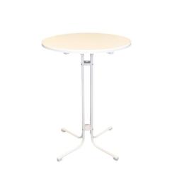 Monaco table haute ronde métal blanc 80cm - H851_0