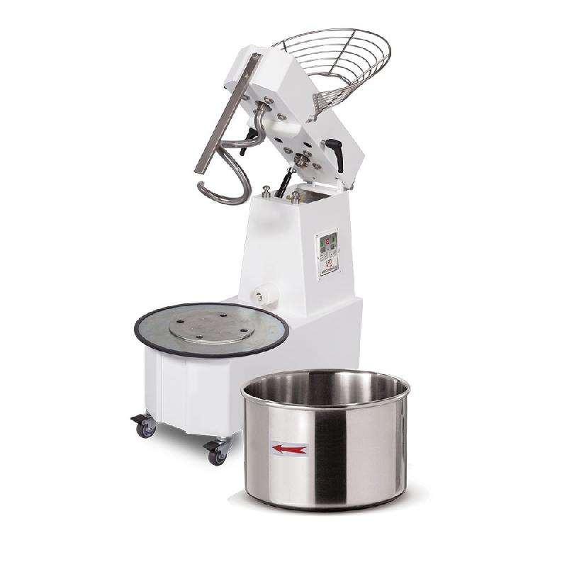 Pétrin à spirale 40L monophasé 2V tête relevable et cuve fixe MECNOSUD_0