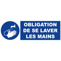 PANNEAU OBLIGATION DE SE LAVER LES MAINS