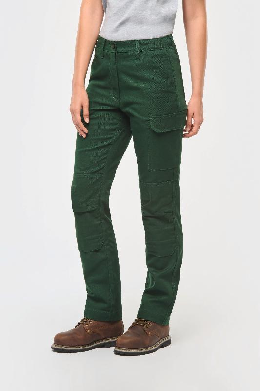 Pantalon de travail multipoches femme - Réf: WK741 - 60% coton / 40% polyester - Zéro métal - Genouillères adaptables - WK. Designed To Work_0