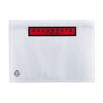POCHETTE PORTE-DOCUMENT AUTOADHÉSIVE PLASTIQUE 162 X 114 MM - CARTON DE 1000