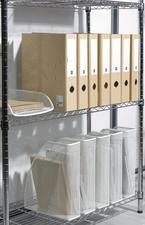 PORTE-REVUE 'MESHMAG', A4, EN FIL D'ACIER, BLANC - LOT DE 2