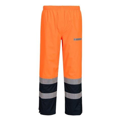 PORTWEST FR410 PANTALON DE PLUIE BIZFLAME HV ORANGE/MARINE - TAILLE XXL - STANDARD