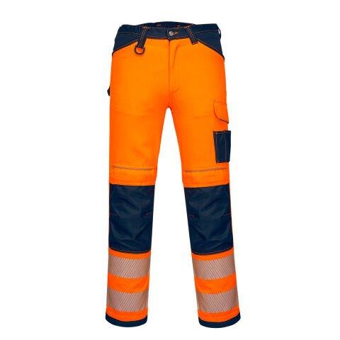 PORTWEST PW340 PANTALON PW3 HI-VIS WORK ORANGE/MARINE - TAILLE 44 - STANDARD