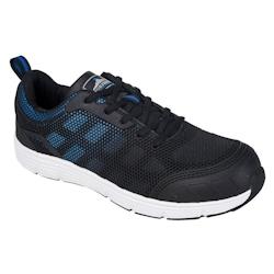 Portwest - Tennis de sécurité pour femmes OVE Steelite S1P Noir / Bleu Taille 43 - 43 noir matière synthétique 5036108286072_0