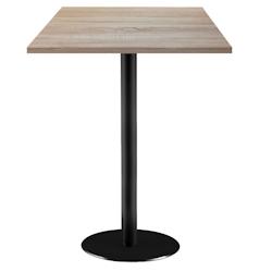 Restootab - Mange-debout 60x60cm - modèle Rome chêne bastide - marron TB-ROMFF-6060M-CH.BAS_0