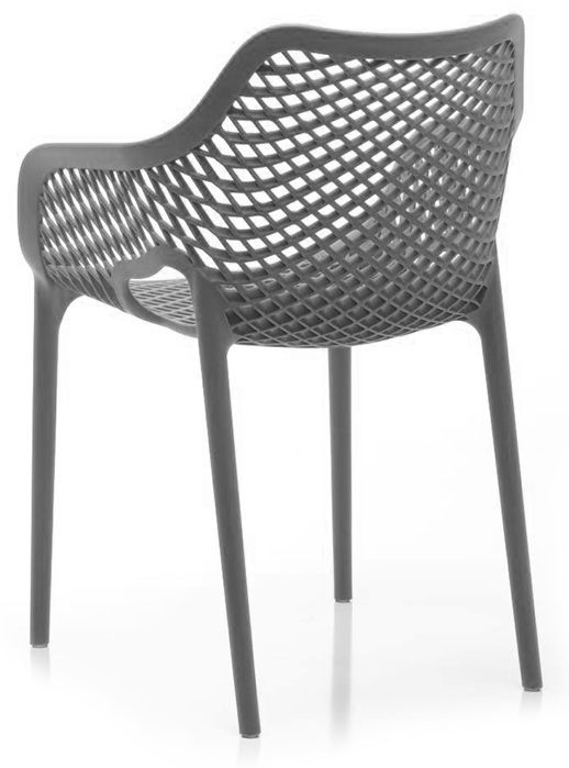 Siège Emilia - empilable, design graphique et transparent, en polypropylène renforcé de fibres de verre_0
