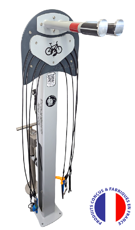 Station de Réparation Vélos + Pompe Acier Inoxydable IFIX-S_0