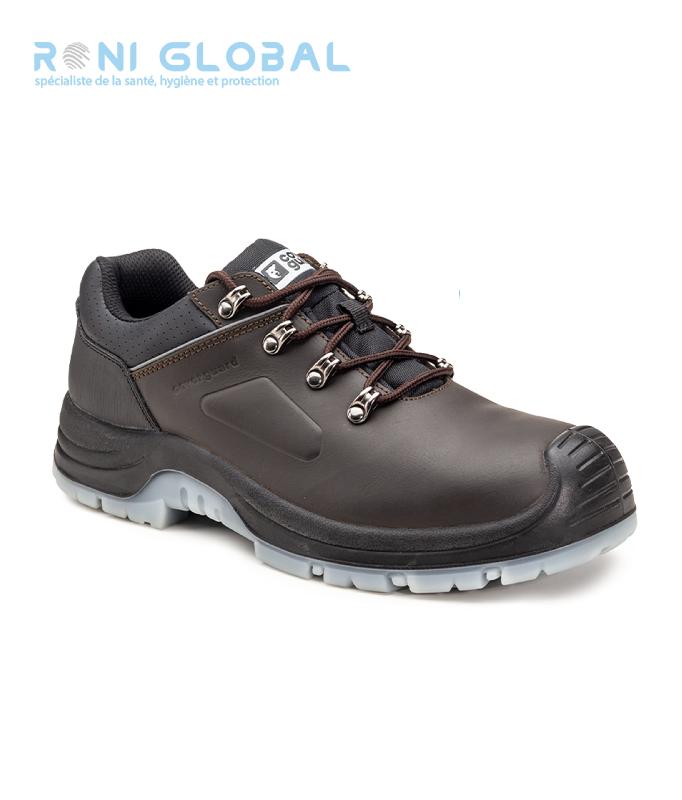 Chaussure basse de sécurité anti-perforation CE SRC - Stone Coverguard - Semelle PU/TPU résistante et tige en cuir imperméable_0
