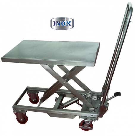 Table élévatrice hydraulique mobile INOX 304 100 & 200 KGS Référence   MH-V20_0