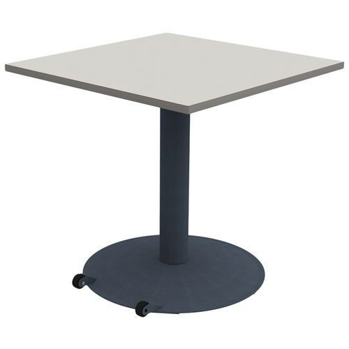 TABLE MANO MOB 80X80 T6 STRAT ALAISÉ GRIS PERLE GRIS/NS - MOBIDECOR